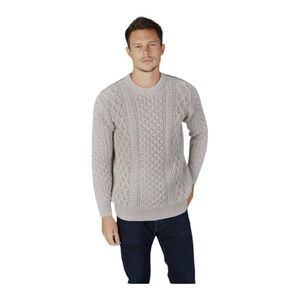Ireland's Eye Honeycomb Stitch Blasket
Pullover 100% Virgin Wool Silver XL